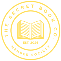 Yellow circle with yellow text that says The Secret Book Co. inside the yellow circle